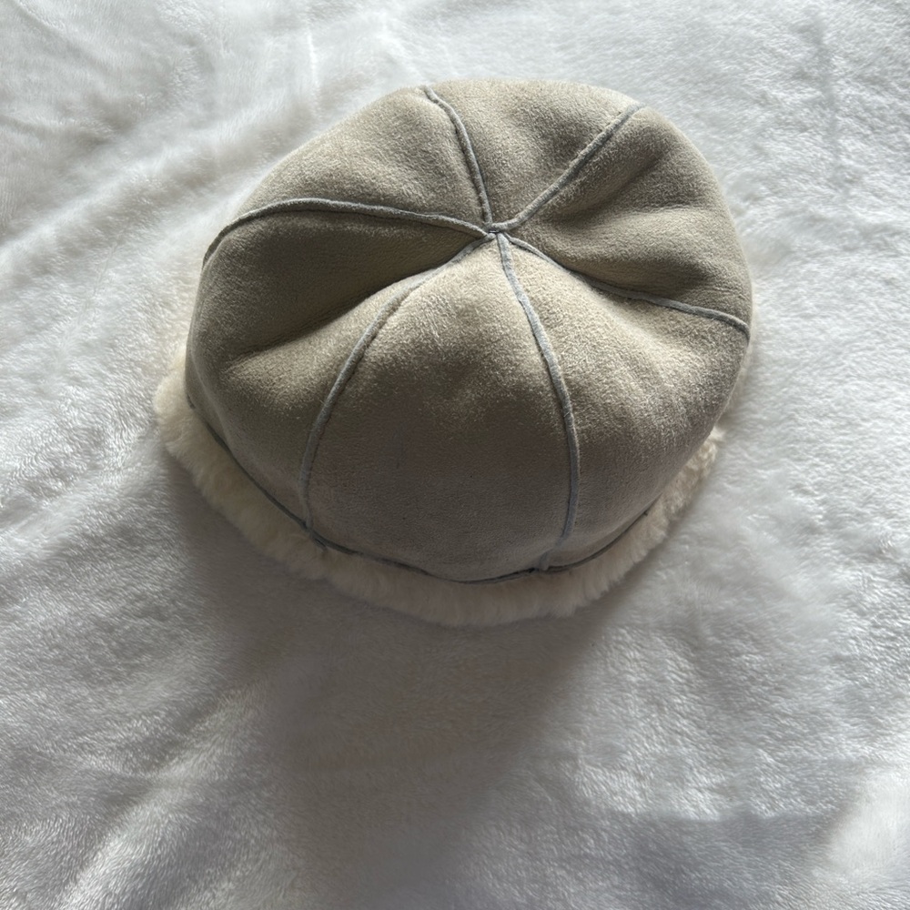 Cream Shearling Hat - Picture 2 of 2